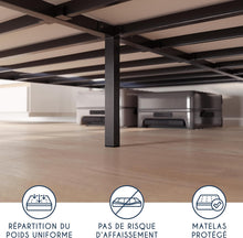 Load image into Gallery viewer, Dreamzie Cadre de Lit 160x200 avec Sommier - Sommier 160x200 avec Pieds - Hauteur de 35 cm - Structure Solide, Assemblage Facile et Espace de Rangement