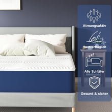 Load image into Gallery viewer, Matoresu Matelas 140x200 Hauteur 25cm, Matelas Hybride à Ressorts Ensachés Indépendant en Mousse à Mémoire de Forme, Tissu Doux pour La Peau&amp;Soutien Confortable, Matelas 2 Personnes Moyenne Ferme