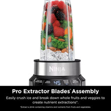 Load image into Gallery viewer, Ninja BN401 Nutri Pro Compact Personal Blender, Auto-iQ Technology, 1100-Peak-Watts, for Frozen Drinks, Smoothies, Sauces &amp; More, with (2) 24-oz. To-Go Cups &amp; Spout Lids, Cloud Silver