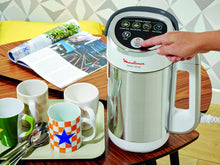 Load image into Gallery viewer, Moulinex Blender chauffant, Mixeur soupe, Puissance 1000 W, Capacité 1,2 L, 5 programmes automatiques, Double paroi, Maintien au chaud 40 min, Livret recettes, Easy Soup, Inox LM841B10