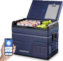 Load image into Gallery viewer, AAOBOSI 46 L Glaciere a Compression, Glaciere Electrique Double Zone, 12 V/24 V et 100-240 V Frigo Camping, -20 ℃ à 20 ℃, pour Voiture, Camion, Bateau, Camping-Car