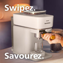 Load image into Gallery viewer, Philips Baristina Machine à expresso - Un véritable expresso, en toute simplicité - Compacte - 16 bars de pression - Broyeur intégré - Machine blanche avec porte-filtre blanc (BAR300/00)