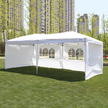 Load image into Gallery viewer, Goutime tonnelle Pliante 3x6,Pop up canopée Gazebo Tente de fête,4 Murs détachables Même Sac à roulettes,abri de Jardin Exterieur,Tente de réception（Blanc）