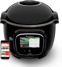 Load image into Gallery viewer, Moulinex Cookeo Touch Wifi Multicuiseur intelligent, Cuve 6 L, Haute pression, Guide pas à pas, 250 recettes intégrées, Application Moulinex CE902800, Noir