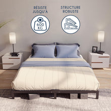Load image into Gallery viewer, Dreamzie Cadre de Lit 160x200 avec Sommier - Sommier 160x200 avec Pieds - Hauteur de 35 cm - Structure Solide, Assemblage Facile et Espace de Rangement