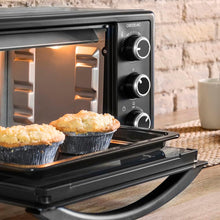 Load image into Gallery viewer, Cecotec Bake&amp;Toast 4600 Black Gyro Countertop Oven, 46 L, 2000 W, 12 Combinable Heating Functions, Includes Rotating Spindle, Crumb Catcher Tray.