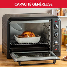 Load image into Gallery viewer, Moulinex Oven, 33 L, Rotating heat, Advanced convection, 6 cooking modes, Thermostat adjustable up to 240°C, Timer 120 min, Reversible grill, Silicone oven mitts, Optimo Black OX464811