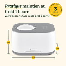 Load image into Gallery viewer, Cuisinart Sorbetière - Fait de la crème glacée, du gelato, du sorbet et du yogourt glacé en 40 minutes - Desserts maison - Facile à utiliser - Acier inoxydable - ICE100BCU
