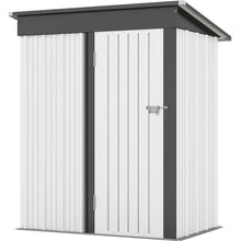 Load image into Gallery viewer, Patiowell 5x3 ft Outdoor Storage Shed, Garden Tool Shed with Sloping Roof and Lockable Door, Metal Shed for Backyard Garden Patio Lawn, White